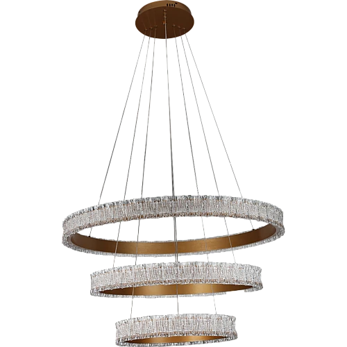 نجف مودرن ذهبي لون الانارة 3 اضاءات 400*600*800 225 واط