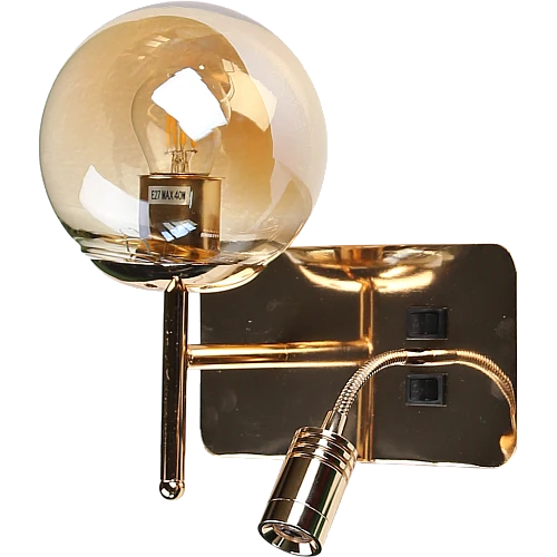 إضاءة ابليك حائط مودرن مفرد ذهبي E27*1L