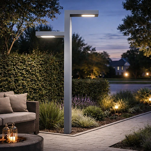 كشافات عمدان شوارع خارجي ارتفاع 3 متر لون الانارة ابيض 100 واط - (هذا المنتج متاح في جدة و الرياض فقط)