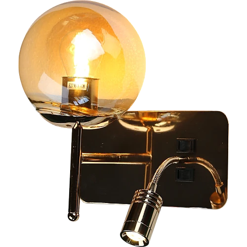 إضاءة ابليك حائط مودرن مفرد ذهبي E27*1L