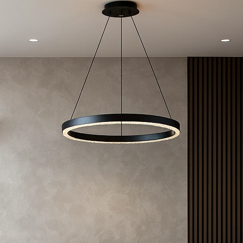 نجف مودرن اسود لون الانارة 3 اضاءات 20 واط مقاس 300 ملم