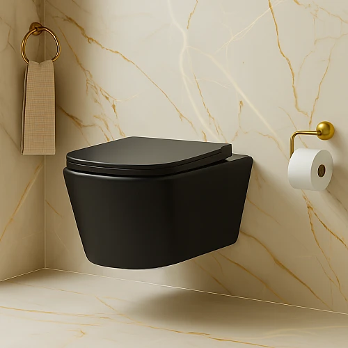 كرسي معلق مربع غطاء اكريليك اسود مقاس 18 سم (تُضاف رسوم الأوزان الثقيلة)