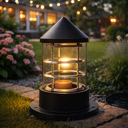 فانوس حديقة 23 سم اسود