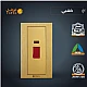 مفتاح مكيف مستطيل 45 امبير طقة حمراء لون ذهبي هادئ توفل