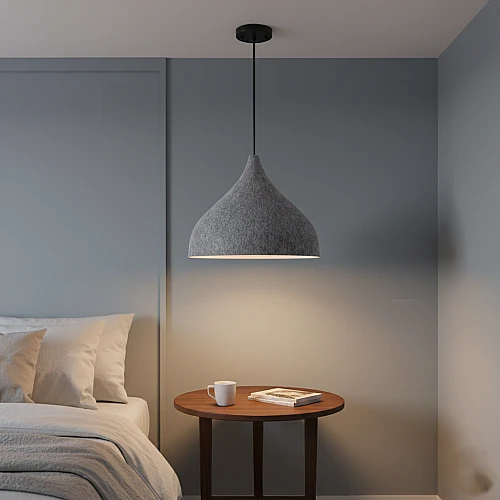 علاقي مودرن فضي E27*1L قطر 430 ملم