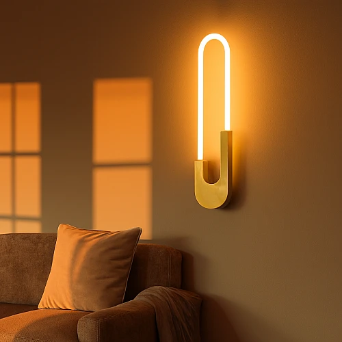 إضاءة ابليك حائط مودرن زيتي لون الانارة اصفر واط 7 مقاس 400 ملم