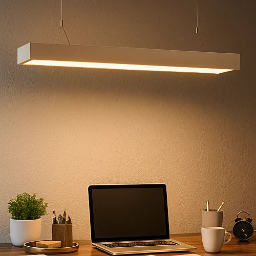 كشاف بنل مكتبي معلق أو لطش غطاء ابيض لون الانارة شمسي كريمي 60 واط طول 120 سم