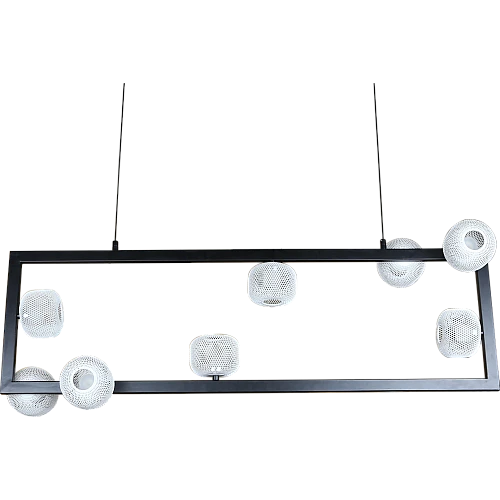 نجف كلاسيك اسود لون الانارة اصفر 15 واط قطر 100 سم