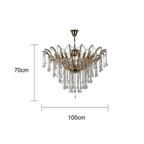 نجف مودرن ذهبي E14*30L