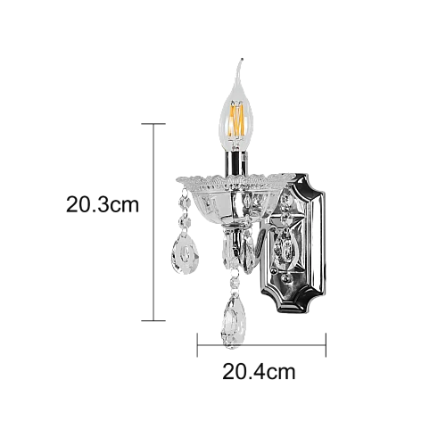 ابليك مودرن فضي مع شفاف E14*1