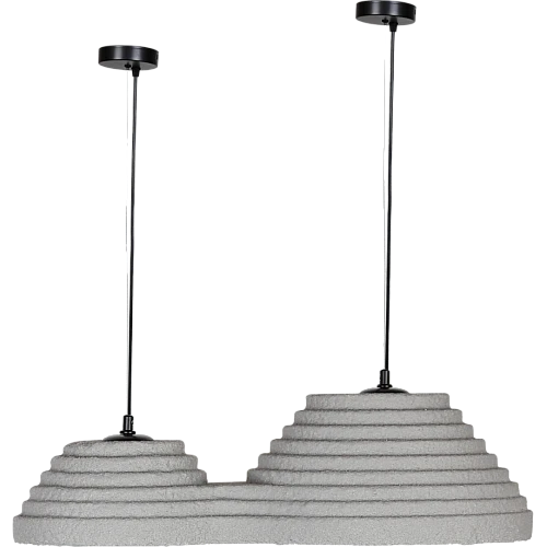 نجف علاقي مودرن رمادي E27*2L قطر 60 سم