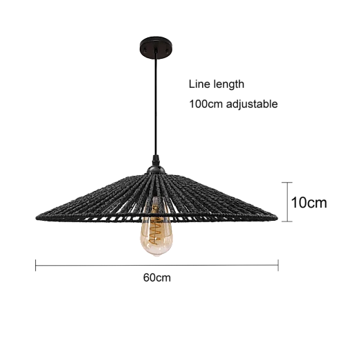 نجف مودرن اسود E27*1 مقاس 60 سم