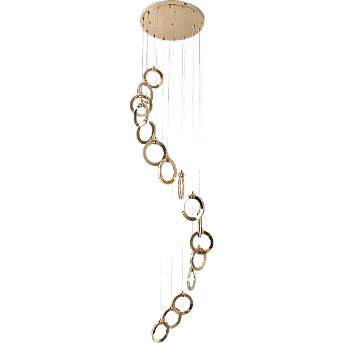 نجف لومينايز علاقي مفرد ذهبي مع لون الانارة 3اضاءات متغيرة معلقة 200 واط