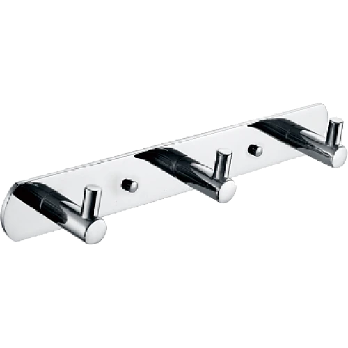 علاقة ملابس حائط دائري ثلاثي فضي