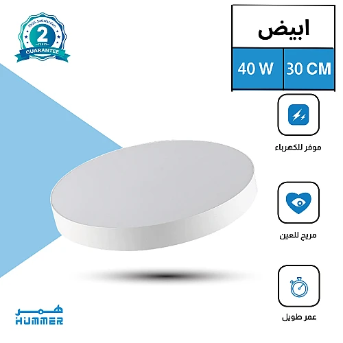 لطش ظاهر لون الانارة ابيض 40 واط 30 سم