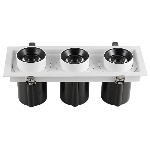 سبوت لايت جرم ابيض مع داخلي اسود لون الانارة أصفر مانع للتوهج متحرك مربع ثلاثي 50 واط 10*28.5 سم توفل