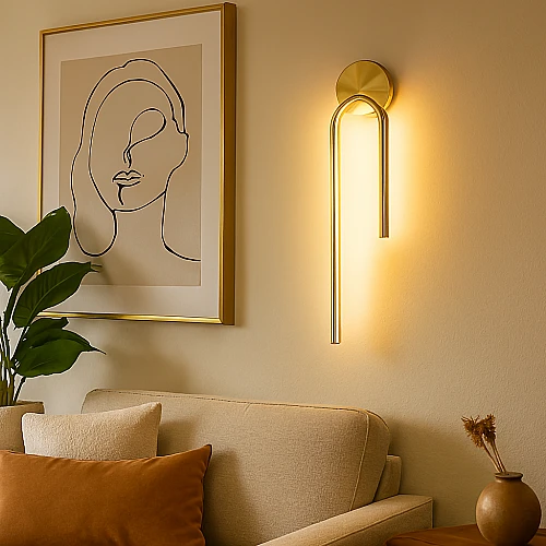 إضاءة حائط مودرن زيتي لون الانارة 3اضاءات 9 واط قطر 600 ملم