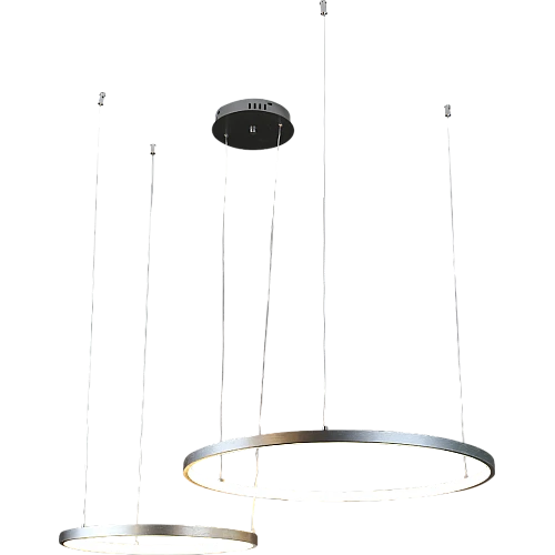  صورة منتج نجف مودرن فضي لون الانارة اصفر قطر 400*600 ملم 42 واط موديل HA/C5680Z/40*60SL+WW