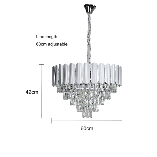 نجف مودرن فضي 600 E14*9