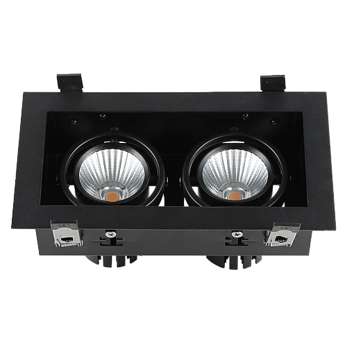 سبوت لايت اسود لون الانارة اصفر مانع للتوهج مستطيل كامل 20*10 سم مجوز 30 واط توفل