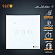 مفتاح ثلاثي ذكي تحكم عن بعد WiFi سهل الاستخدام يعمل باللمس تحكم بالجوال متوافق مع اليكسا وجوجل هوم توفل