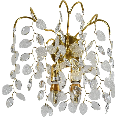 ابليك مودرن ذهبي + شفاف E14*2