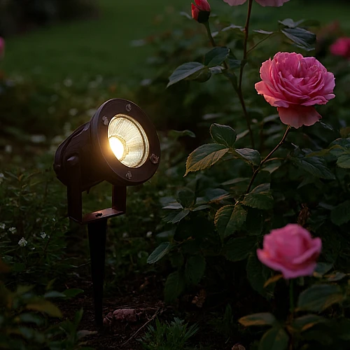 كشاف حديقة غرس متحرك لون الانارة شمسي كريمي 10 واط