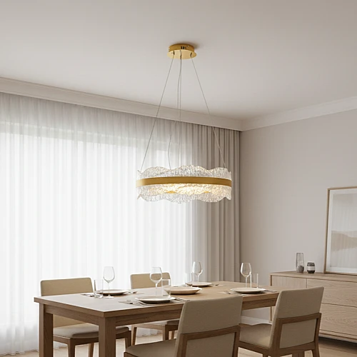 نجف مودرن ذهبي لون الانارة 3 اضاءات 55 واط مقاس 400 ملم