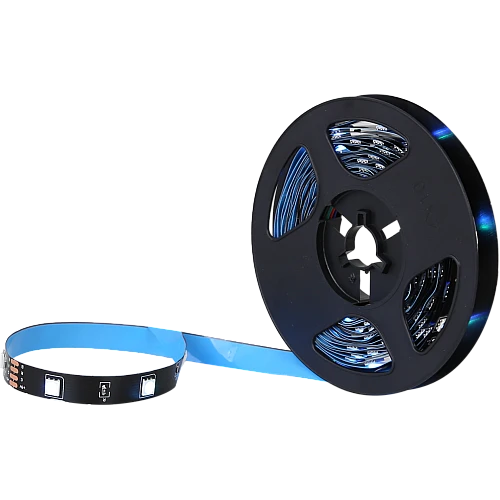 ستريب لايت لاصق لون الانارة ملون RGB طول 5 متر 5 فولت يعمل عبر منفذ USB مع تحكم بالجوال عن بعد بلوتوث