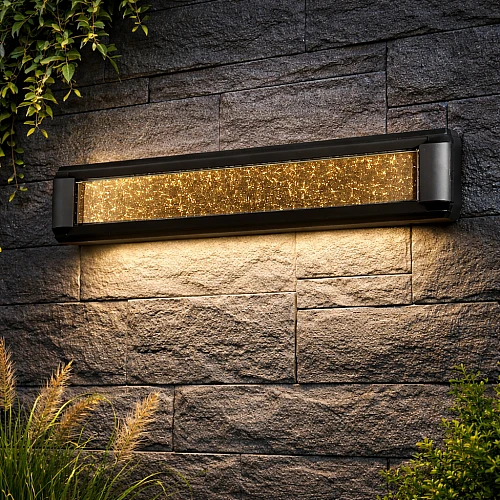 ابليك خارجي فاخر اسود لون الانارة اصفر مقاس 600 ملم