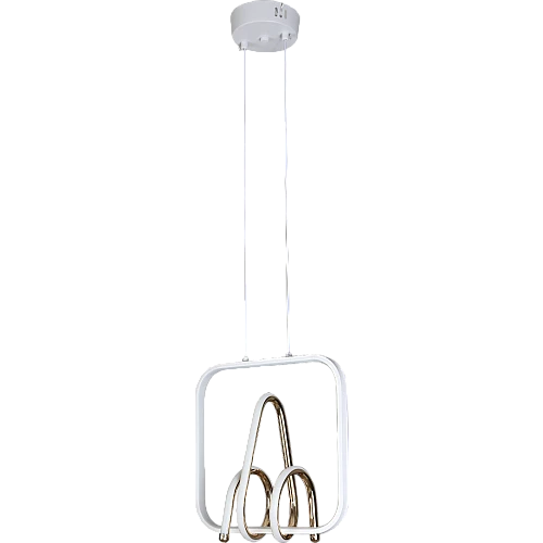 علاقي مودرن 2M ابيض لون الانارة ذهبي لون الانارة 3اضاءات W60