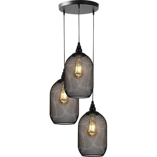 علاقي مودرن ثلاثي اسود E27*3L