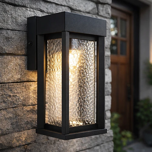 كشاف بوابة جداري غطاء لون اسود