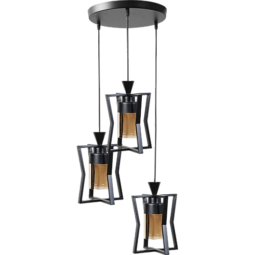 علاقي مودرن اسود E27*3