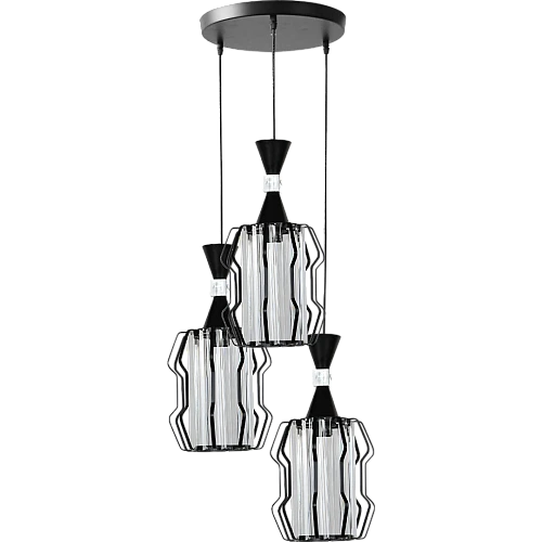 علاقي مودرن اسود E27*3