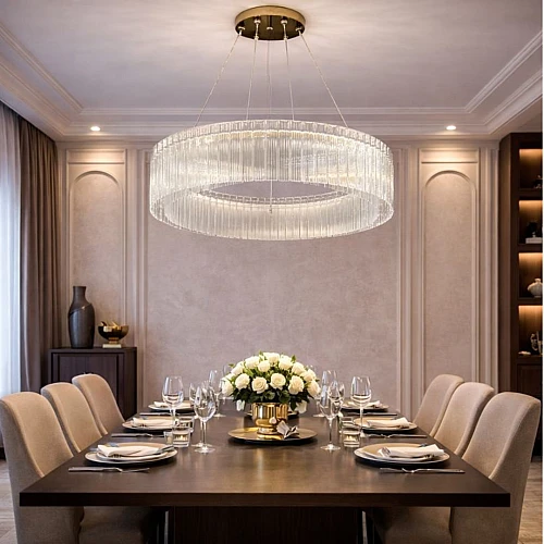 علاقي مودرن ذهبي لون الانارة 3 اضاءات واط 95 مقاس 800 ملم