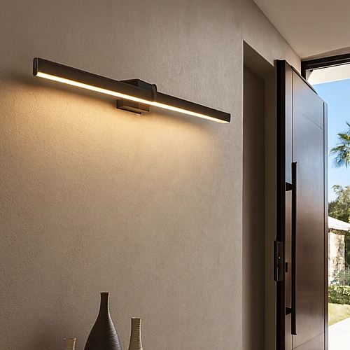 أبليك حائط مودرن LED أسود | لون الاضاءة 3 إضاءات متعددة في منتج واحد | 12 واط | تصميم أنيق للمداخل والحمامات و المغاسل