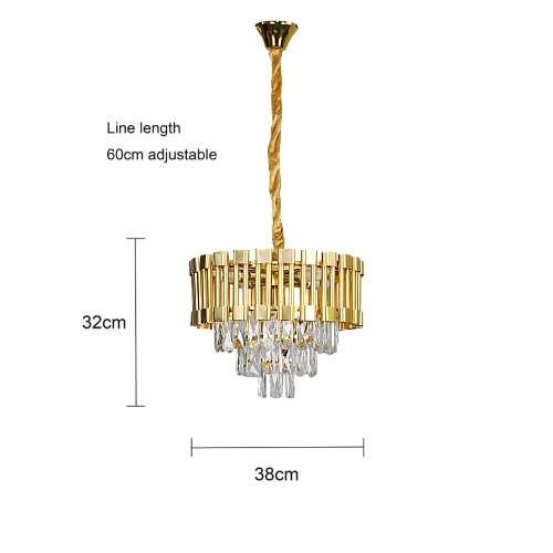 نجف مودرن ذهبي E14*5L قطر 400 ملم