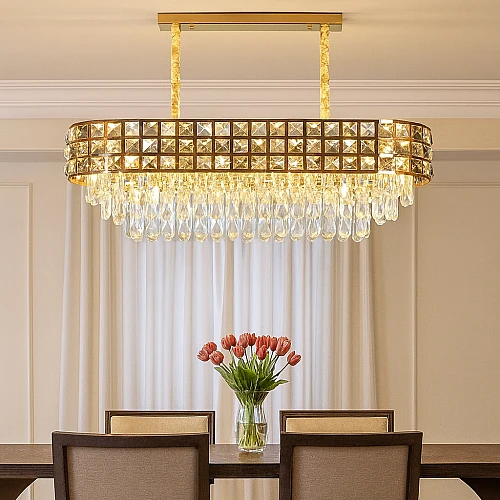 نجف مودرن ذهبي E14*14 مقاس 1000*350 ملم