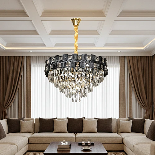 نجف مودرن اسود E14*9 مقاس 600 ملم