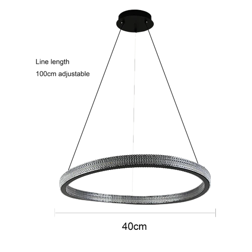 نجف مودرن اسود لون الانارة 3اضاءات 55 واط قطر 400 ملم