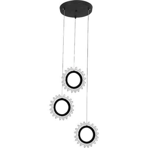 علاقي مودرن اسود لون الانارة 3 اضاءات واط 9