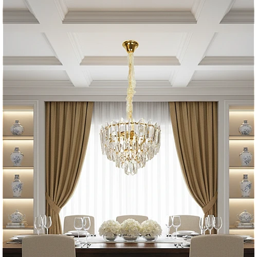 نجف مودرن ذهبي E14*5 مقاس 400 ملم