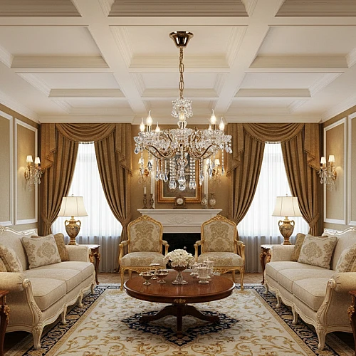 نجف مودرن شمعدان ذهبي + فضيE14*8