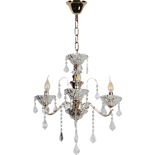 نجف مودرن شمعدان ذهبي + فضيE14*3