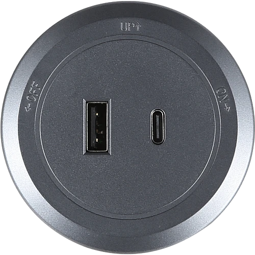 راس فيش مجرى دائري جرافيت USB مع TYPE-C توفل