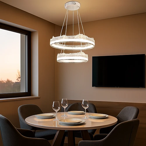 علاقي مودرن 400+600 ابيض لون الانارة 3 اضاءات واط 135