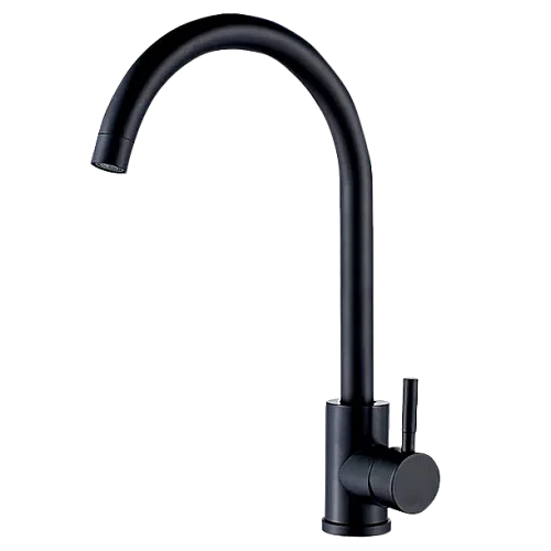 خلاط مجلى مائل ستانلس ستيل اسود مع ليات