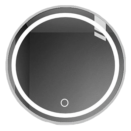 مراية دائري 80*80 فريم المنيوم سلفر ليد 3 اضاءات (تُضاف رسوم الأوزان الثقيلة) + (هذا المنتج متاح داخل مدينة جدة فقط)