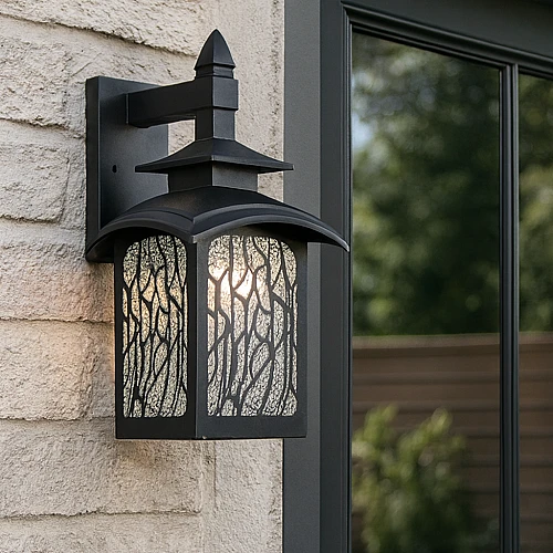 فانوس جداري خارجي اسود E27